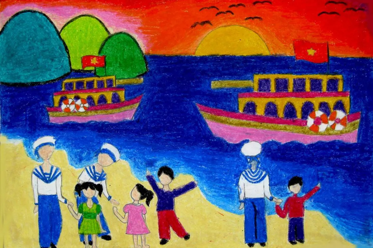 Đặc điểm vẽ tranh cổ động về biển đảo quê hương Việt Nam