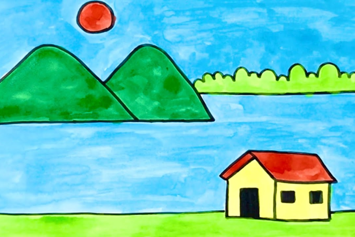 Hướng dẫn vẽ tranh Phong Cảnh cho học sinh lớp 1 - Chọn chủ đề phong cảnh