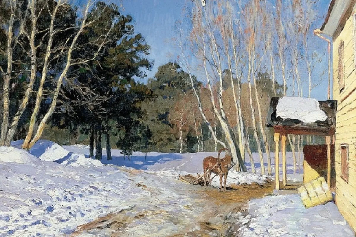 Isaac Levitan, "Rừng vào mùa đông", 1885