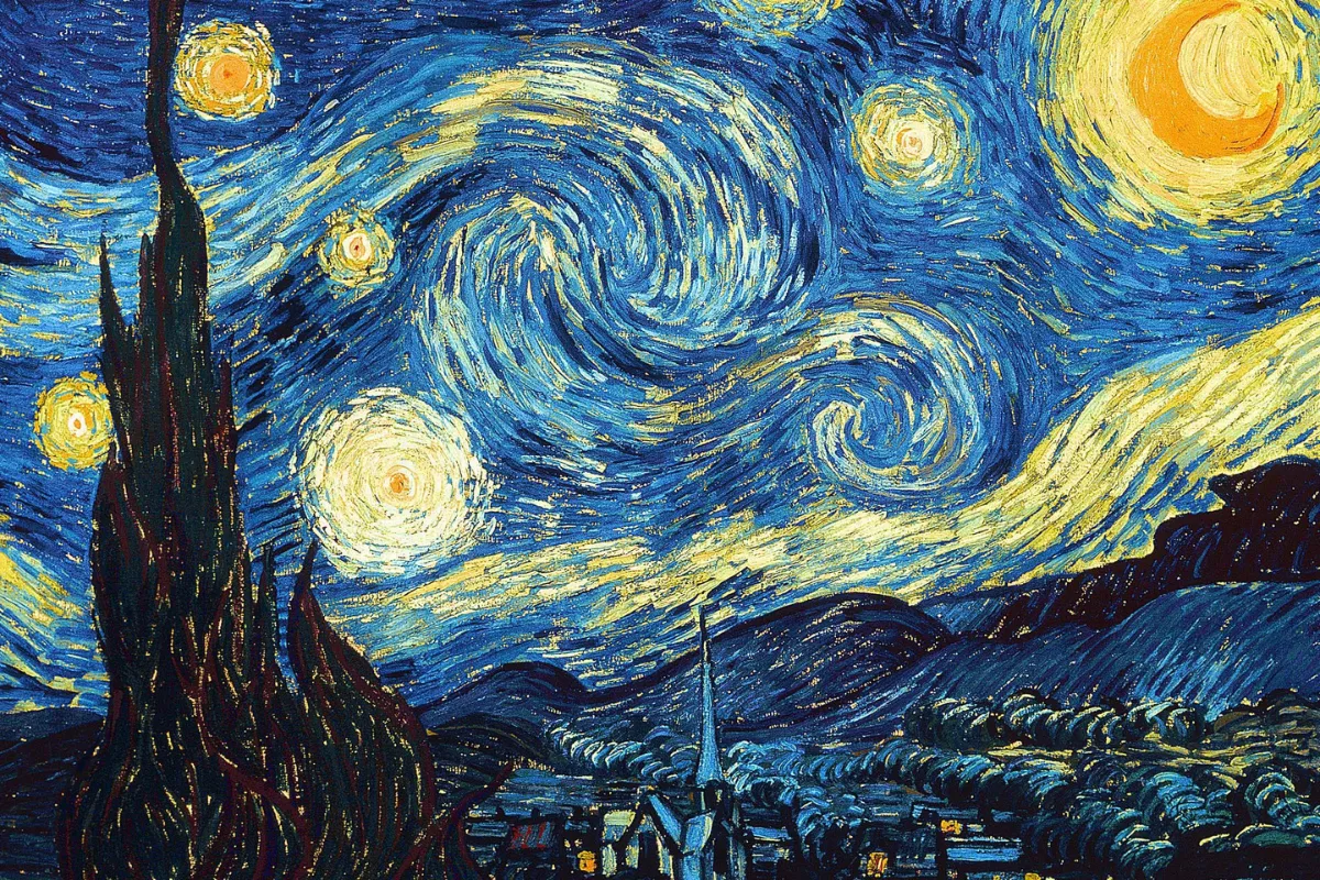 Bức tranh Phong Cảnh nổi tiếng thế giới "Starry Night" của Vincent De Van Gogh