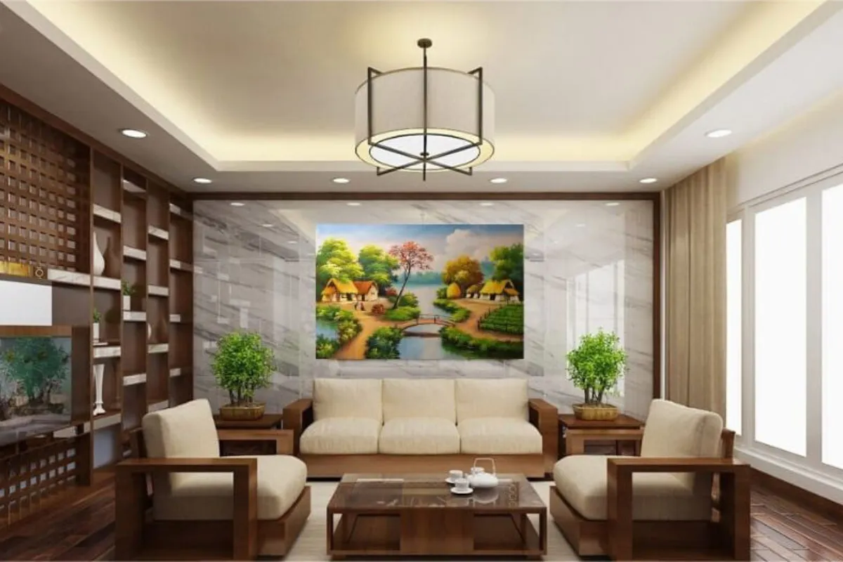 Lựa chọn tranh Phong Cảnh Việt Nam, cảnh đồng quê trang trí phòng khách đẹp