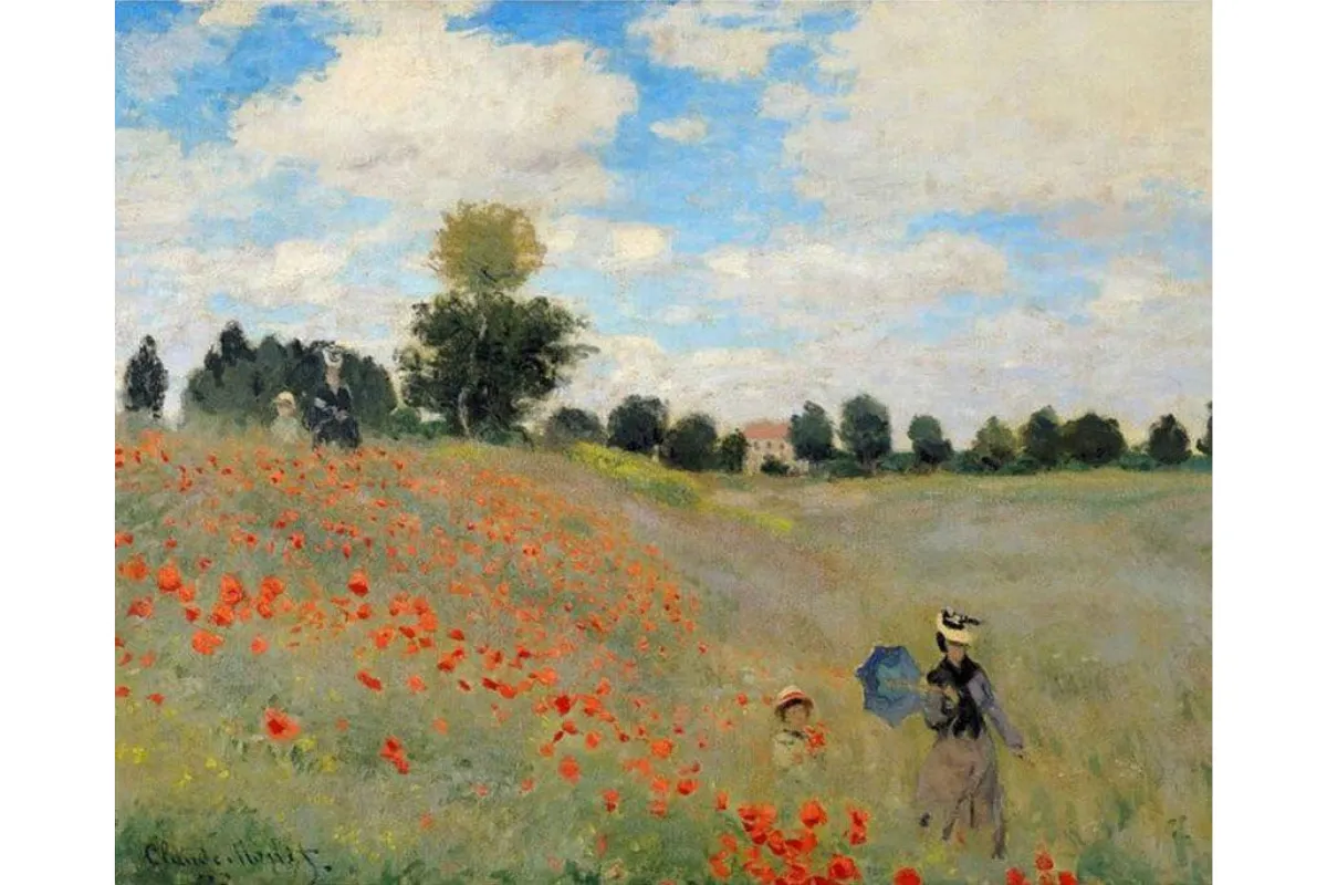 Bức tranh "Wild Poppies" của Claude Monet